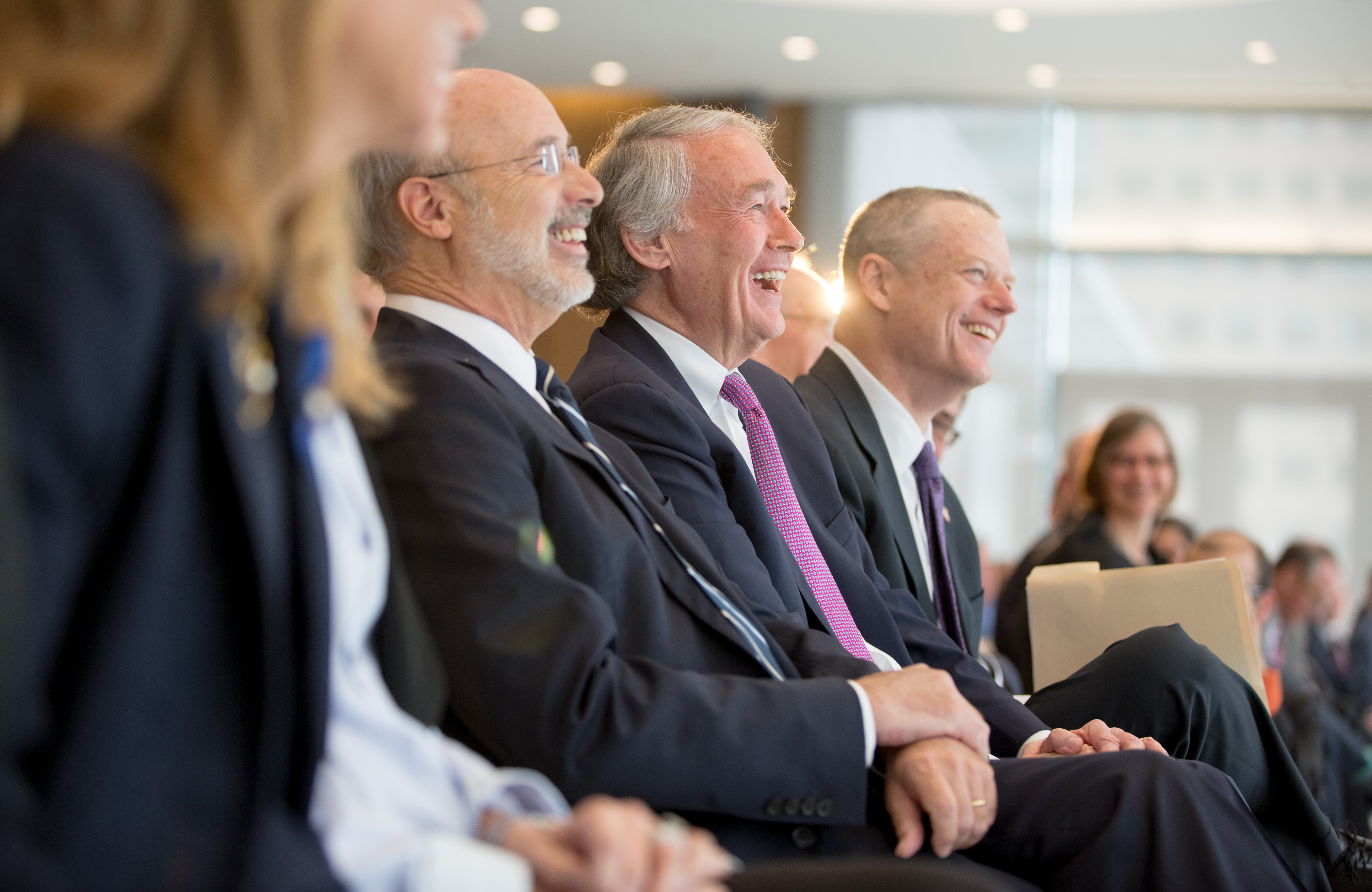 Gov. Tom Wolf and others in an audience